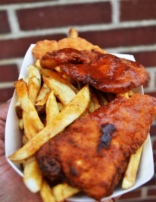 Chicken  Strips with Sweet Chili Jerk Sauce